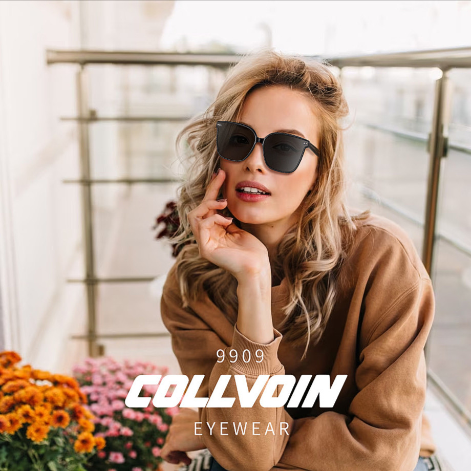 COLLVOIN Sunglasses SUNSHADE UV PROTECTION SUNGLASSES SUNGLASSES FOR WOMEN 2024 Network Red 9909