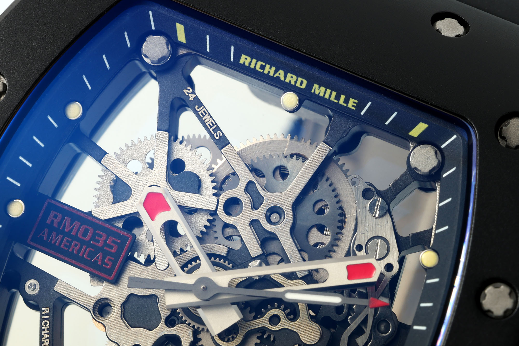 Richard Mille RM 035 Black Toro Nadal Red Pointer Replica Watch