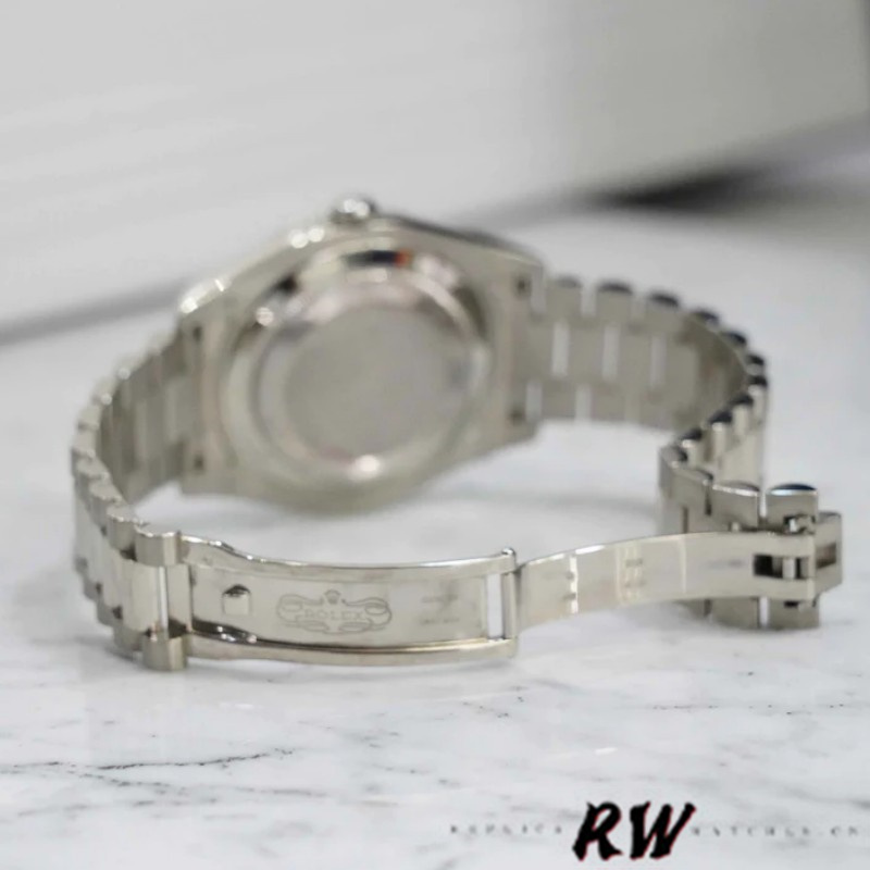 Rolex Day-Date 218239 Silver Roman Numerals Dial White Gold 41MM Mens Replica Watch