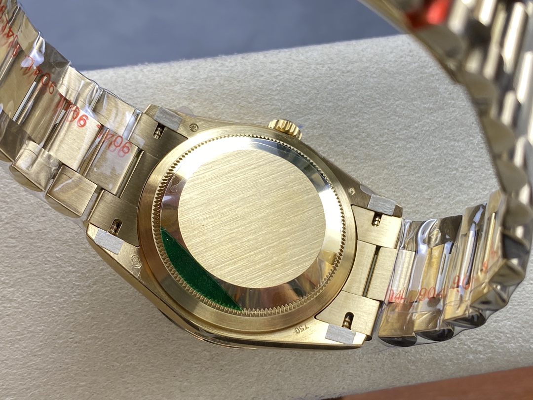 Rolex Day Date 18038 Yellow Gold Tigers Eye Watch