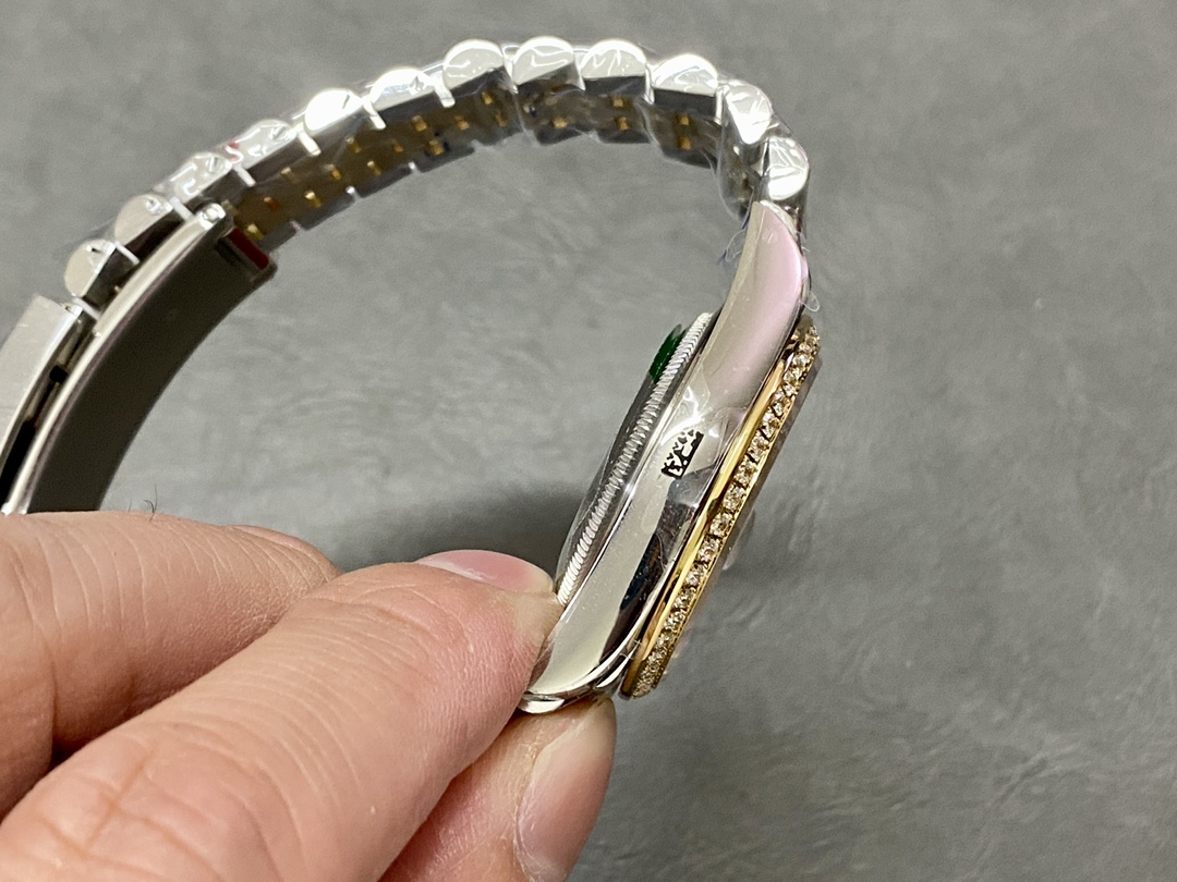 Rolex Datejust 36 Yellow Gold & Diamonds White Roman Dial M126283RBR 0015 Women's Watch