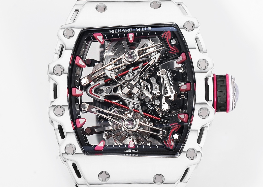 Richard Mille RM 38 02 Bubba Watson Tourbillon White Case Rubber & Fabric Strap