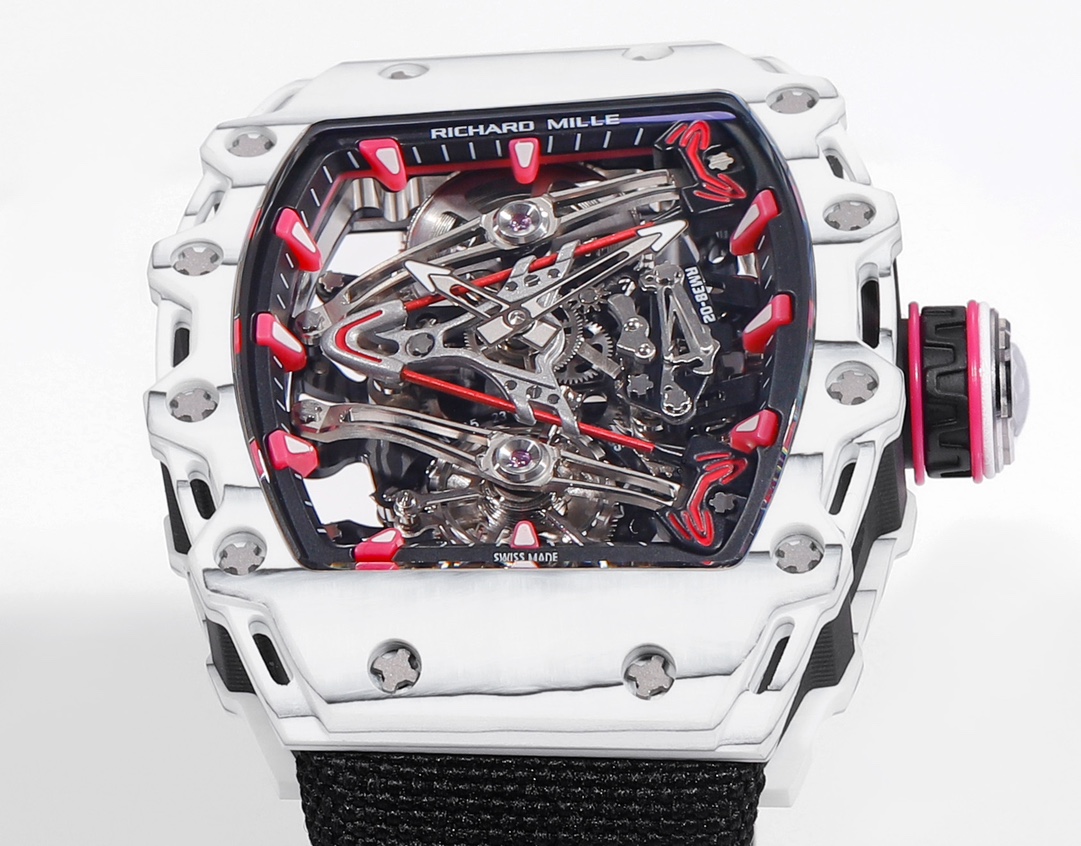Richard Mille RM 38 02 Bubba Watson Tourbillon White Case Rubber & Fabric Strap