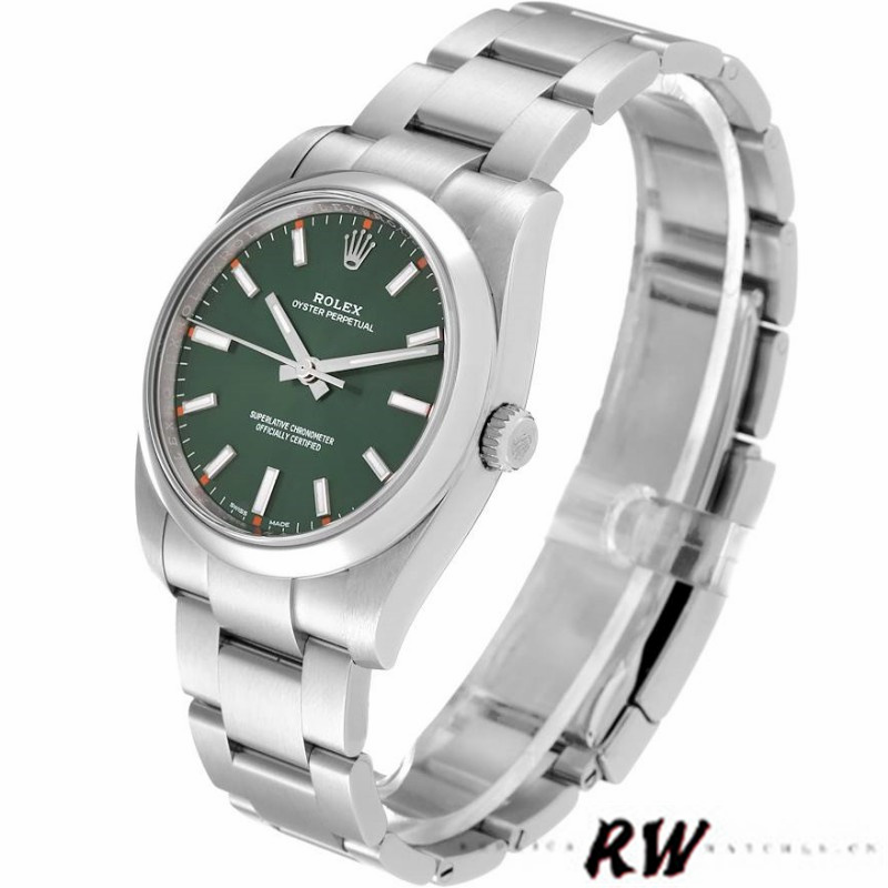 Rolex Oyster Perpetual Air-King 114200 Olive Green Index Dial 34mm Unisex Replica watch