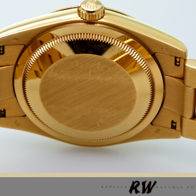 Rolex Day-Date 118208 Black Diamond Dial Yellow Gold 36mm Unisex Replica Watch