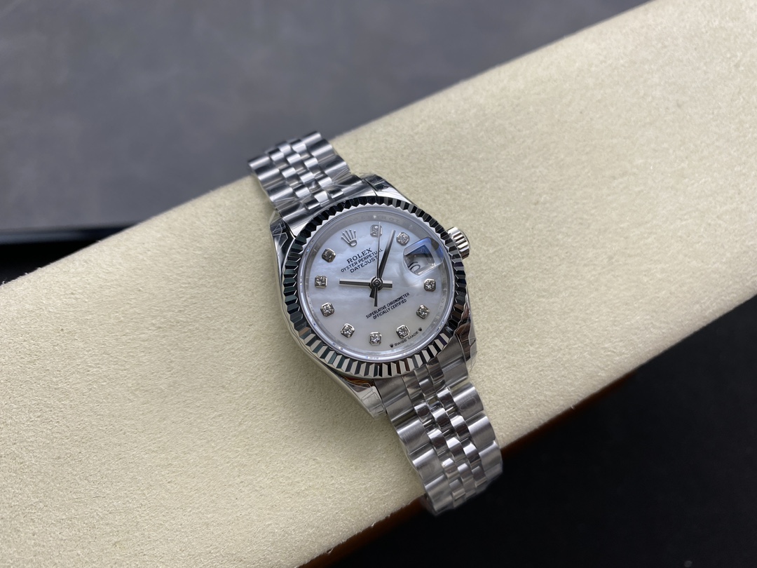 Rolex Datejust 279174 Stainless Steel Mother Of Pearl Diamond Dial 28mm Lady Replica Watch