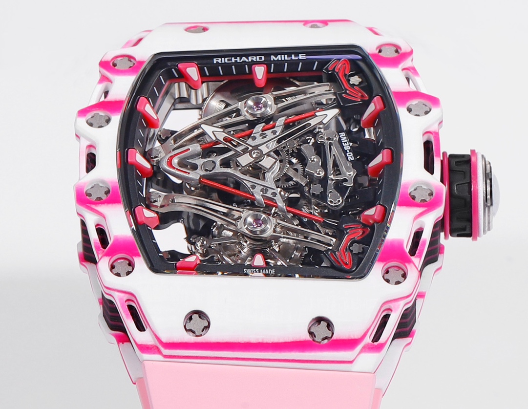 Richard Mille RM 38 02 Bubba Watson Tourbillon Pink Rubber Strap