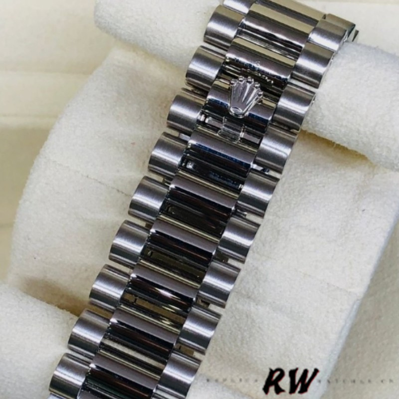 Rolex Day-Date 218239 Black Roman Numerals Dial White Gold 41MM Mens Replica Watch