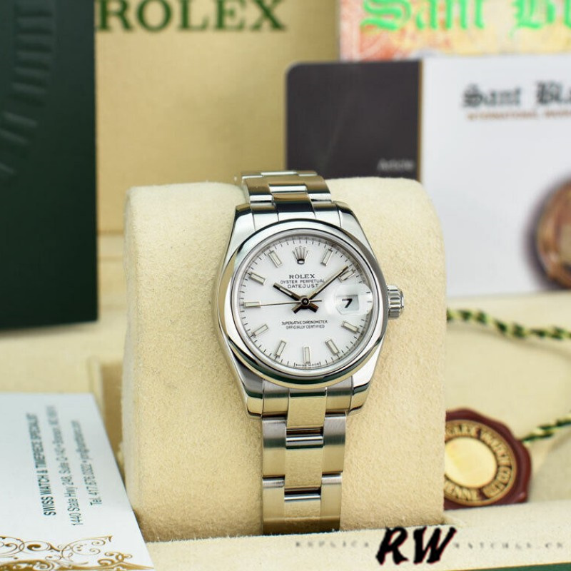 Rolex Datejust 179160 White Index Dial Domed Bezel 26MM Lady Replica Watch
