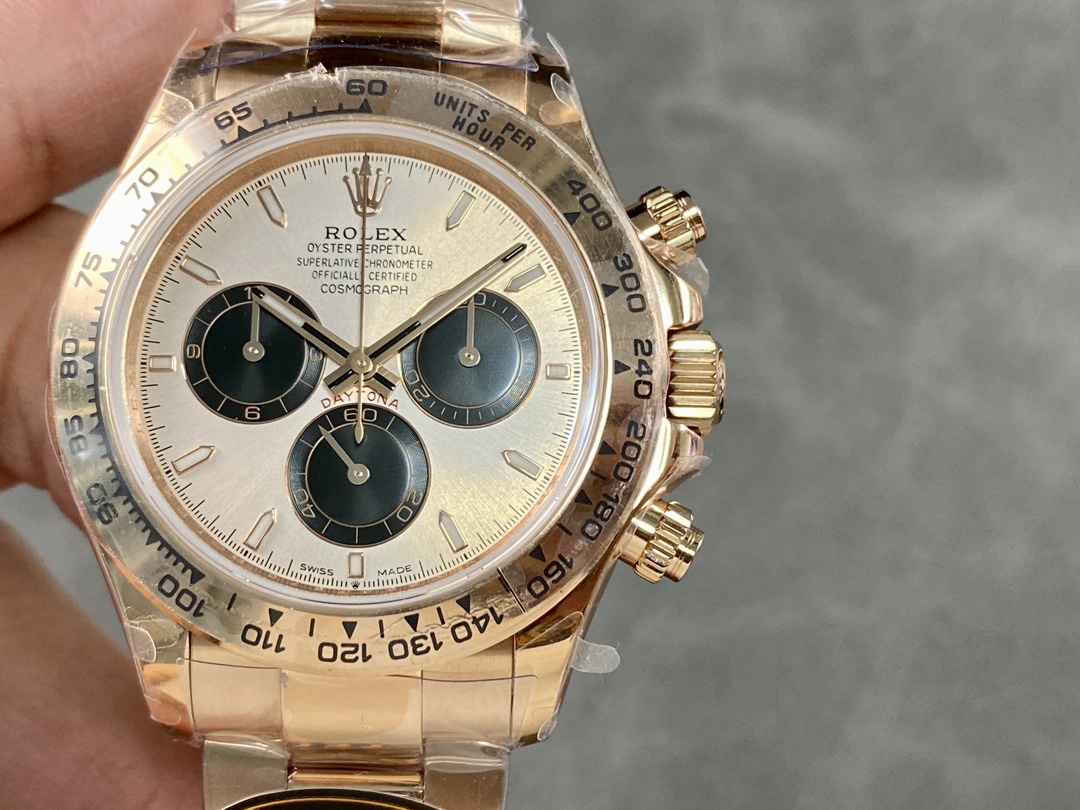 Rolex Cosmograph Daytona 126505 0003 Oyster Bracelet Rose Champagne Dial 40mm Mens Replica Watch