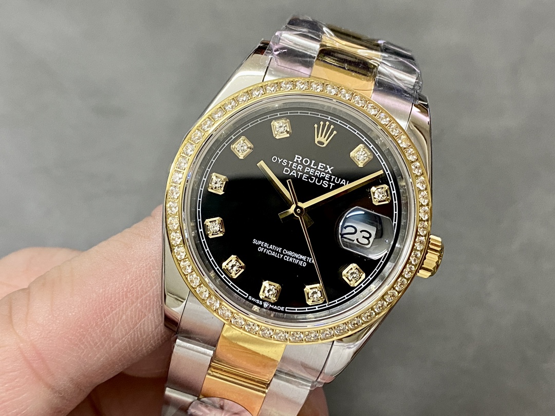 Rolex Datejust 36 Yellow Gold Black Dial m126283rbr 0008