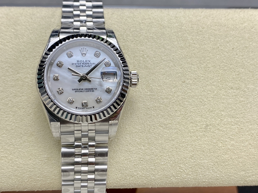 Rolex Datejust 279174 Stainless Steel Mother Of Pearl Diamond Dial 28mm Lady Replica Watch