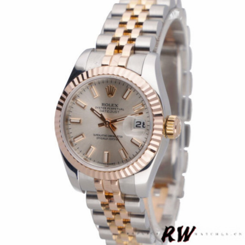 Rolex Datejust 179171 Silver Dial Fluted Bezel 26MM Lady Replica Watch