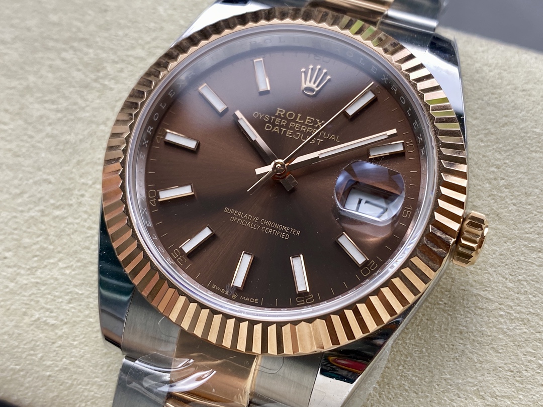 Rolex Datejust 41 Everose Gold Automatic 126331 0001 Chocolate Men's Watch