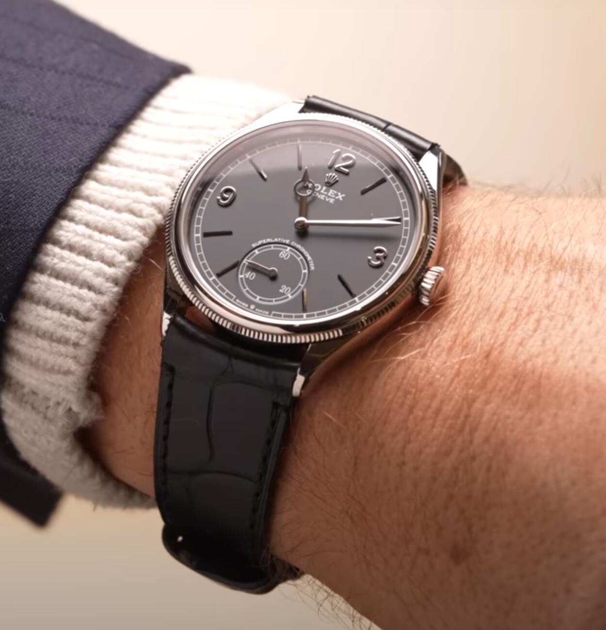 Rolex 1908 Black Dial 52509 0002 39 mm Replica Watch