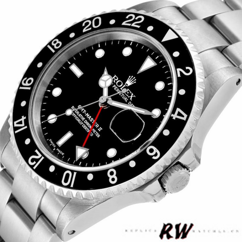 Rolex GMT-Master II 16710 Black Dial Stainless Steel Case 40MM Mens Replica Watch