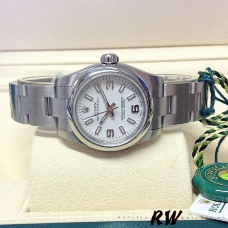 Rolex Oyster Perpetual 176200 Stainless Steel White Dial 26MM Lady Replica Watch