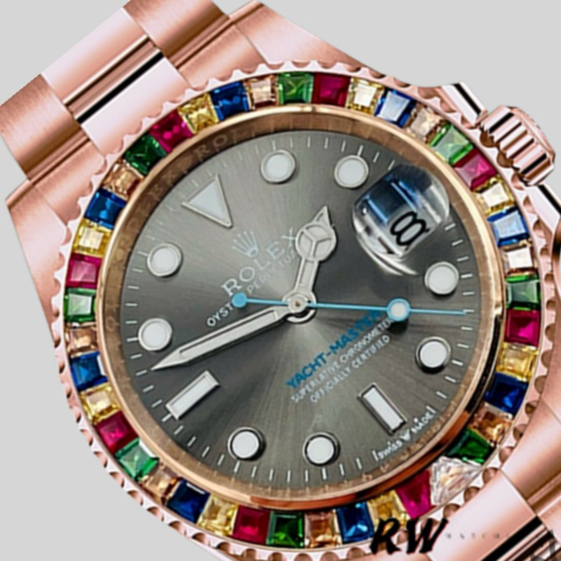 Rolex Yacht-Master 116695 Everose Gold Grey Dial 40MM Mens Replica Watch