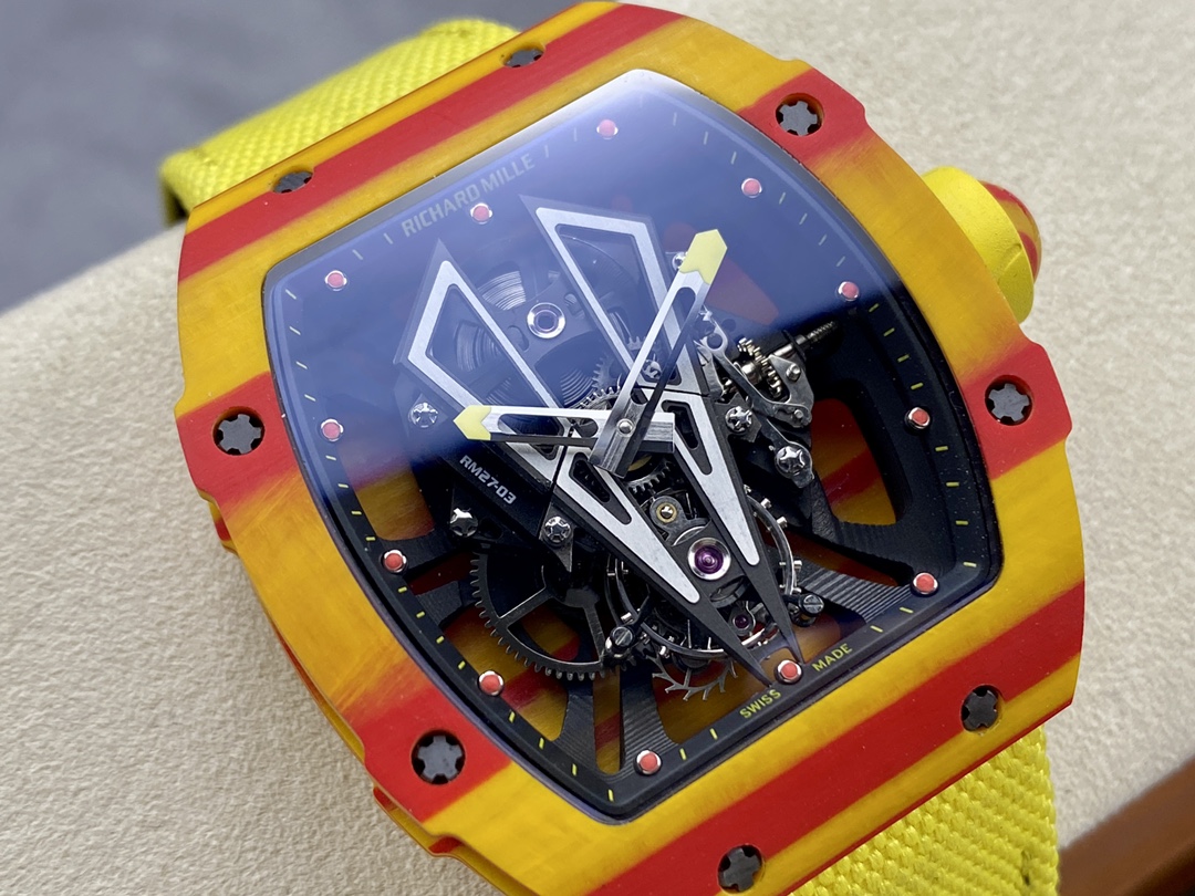 Richard Mille RM27-03 Tourbillon Rafael Nadal Yellow TPT Quartz Edition Yellow Carb