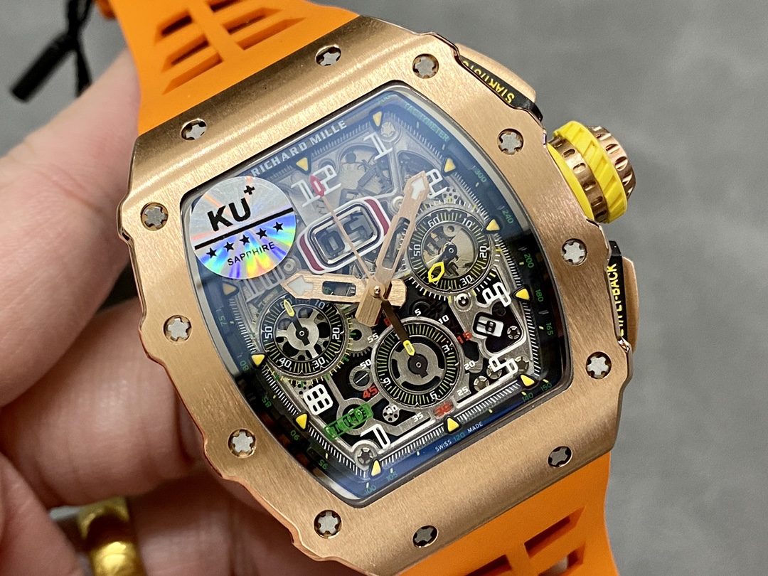 Richard Mille RM11-03 Orange Rubber Automatic Flyback Chronograph