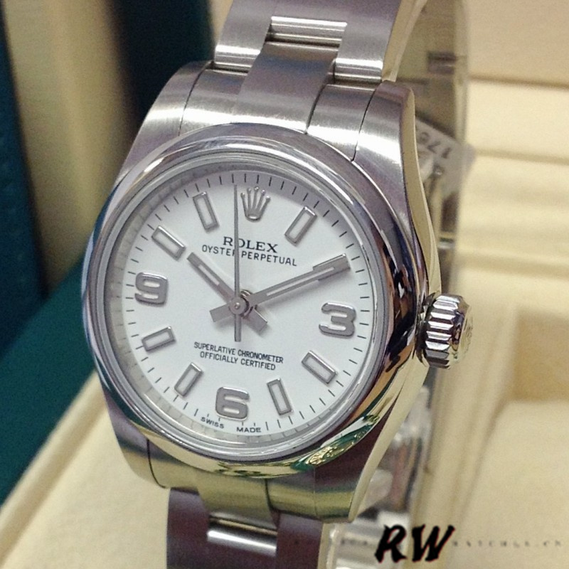 Rolex Oyster Perpetual 176200 Stainless Steel White Dial 26MM Lady Replica Watch