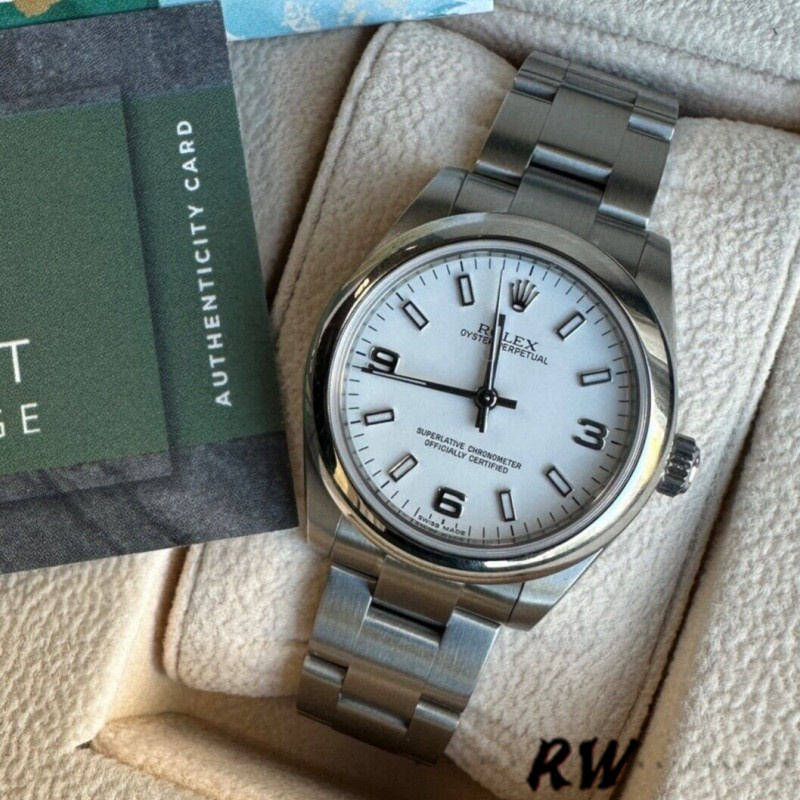Rolex Oyster Perpetual 177200 White Arabic Dial Oyster Bracelet 31mm Lady Replica Watch