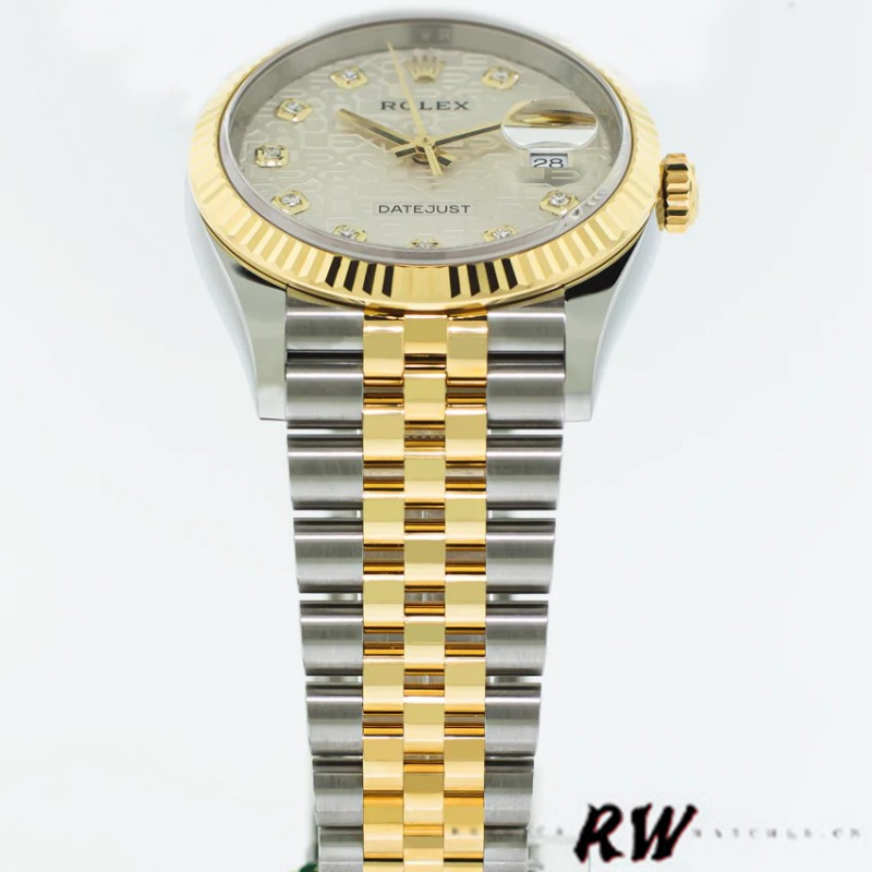Rolex Datejust 126233 Silver Jubilee Dial Fluted Bezel 36MM Unisex Replica Watch
