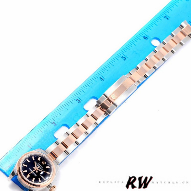 Rolex Datejust 179161 Stainless Steel and Everose Gold Black Index Dial 26MM Lady Replica Watch
