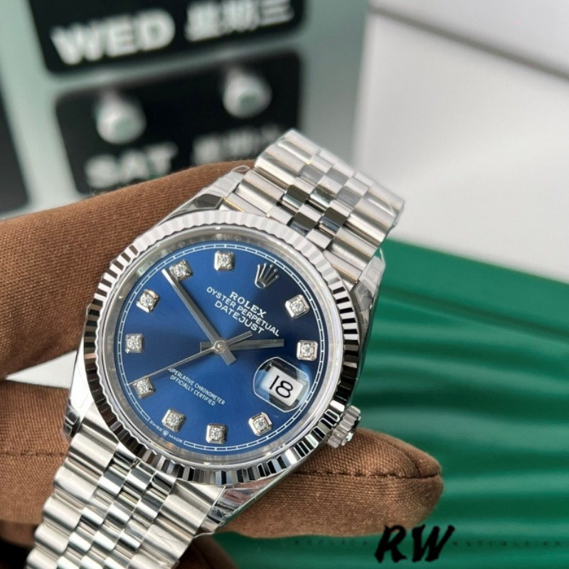 Rolex Datejust 126234 Blue Diamond Dial 36MM Unisex Replica Watch