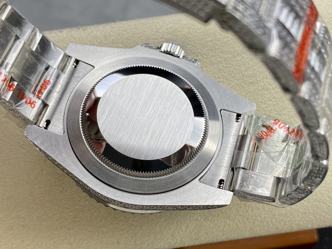 Rolex GMT Master AMG 126710BLRO 40mm With Dual Time Black Dial Diamond Watch