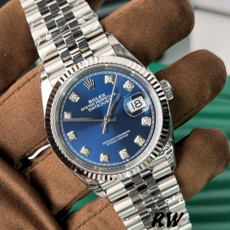 Rolex Datejust 126234 Blue Diamond Dial 36MM Unisex Replica Watch