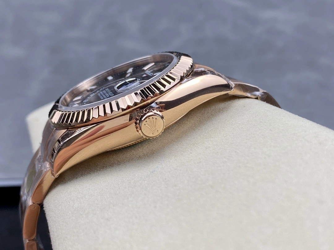 Swiss Rolex Sky Dweller 42 Slate Dial Rose Gold m336935 0004 Men's Replica Watch