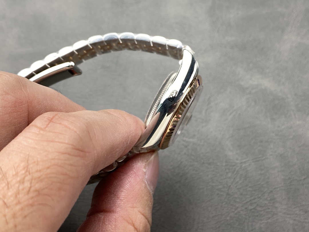 Rolex Datejust 28mm Stainless Steel and Everose Gold 279171 0013 Mop Diamond Jubilee