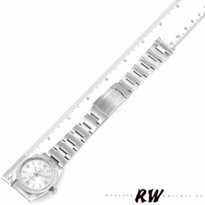 Rolex Oyster Perpetual Air King 114210 Silver Dial 34mm Unisex replica watch