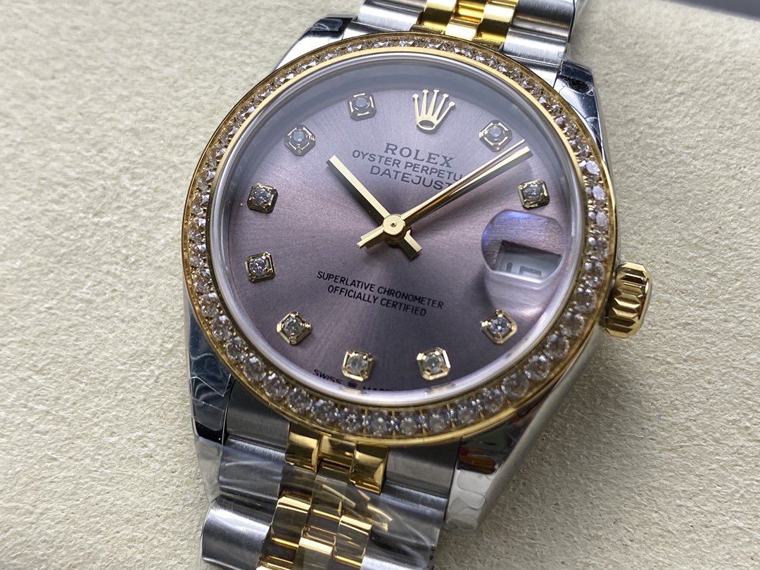 Rolex Datejust 31mm Stainless Steel and Yellow Gold 278383RBR 0022 Grey Diamond Jubilee