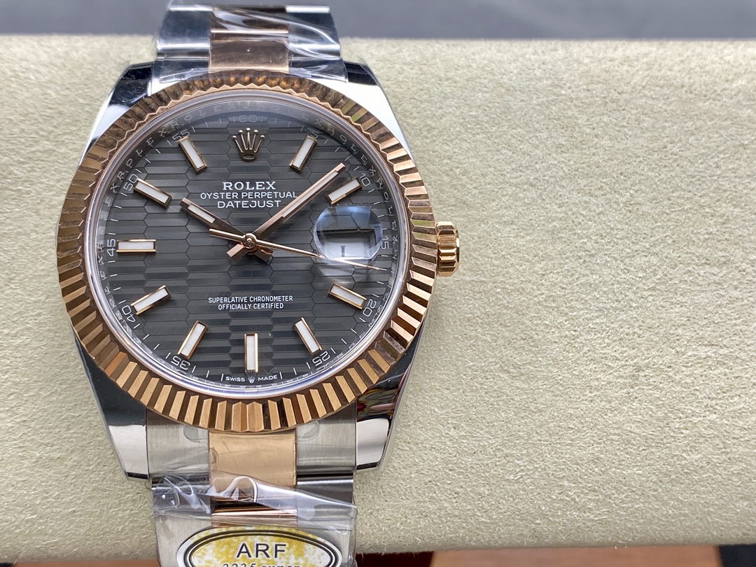 Rolex Datejust 41 Everose Gold & Stainless Steel 126331 0019 Men's Watch