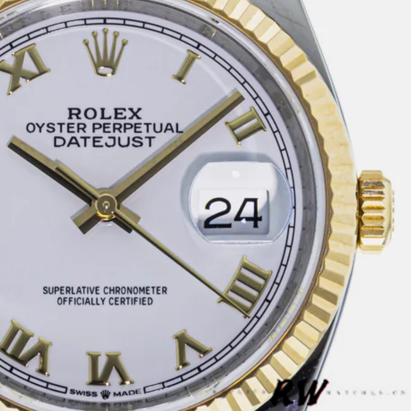 Rolex Datejust 126233 White Roman Dial 36MM Unisex Replica Watch