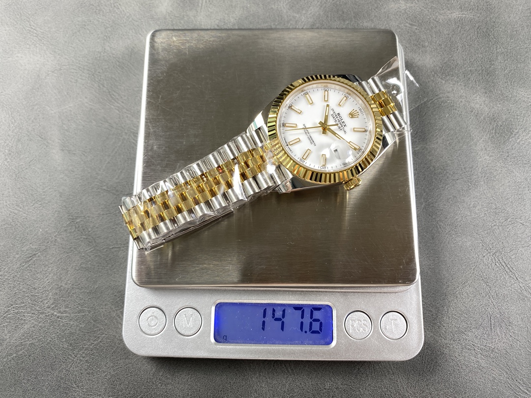 Rolex Datejust 126333 0016 White Index Jubilee 41mm Two Tone Steel