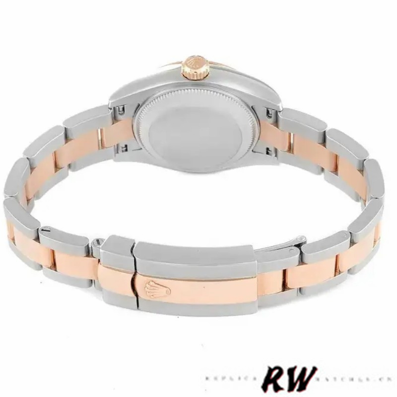 Rolex Datejust 179161 Stainless Steel and Everose Gold Black Roman Dial 26MM Lady Replica Watch