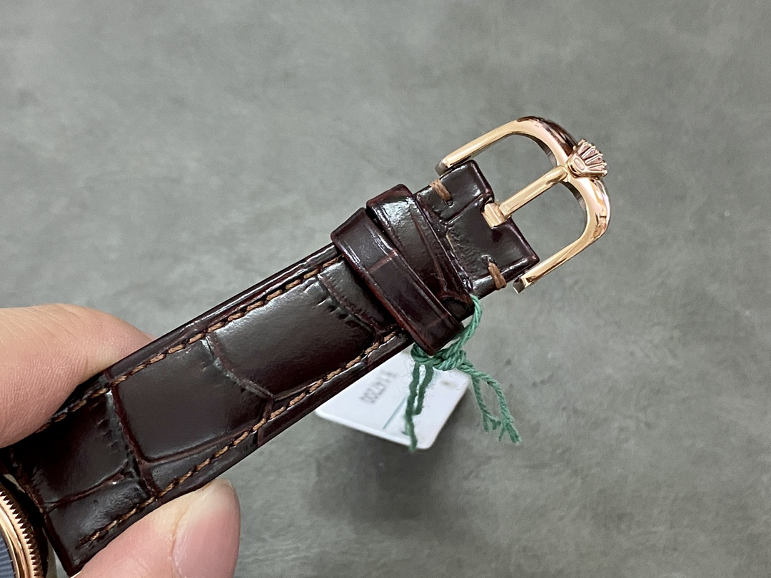 Rolex Cellini Date 50515 Brown Leather Black Index Dial 39mm Mens Replica Watch