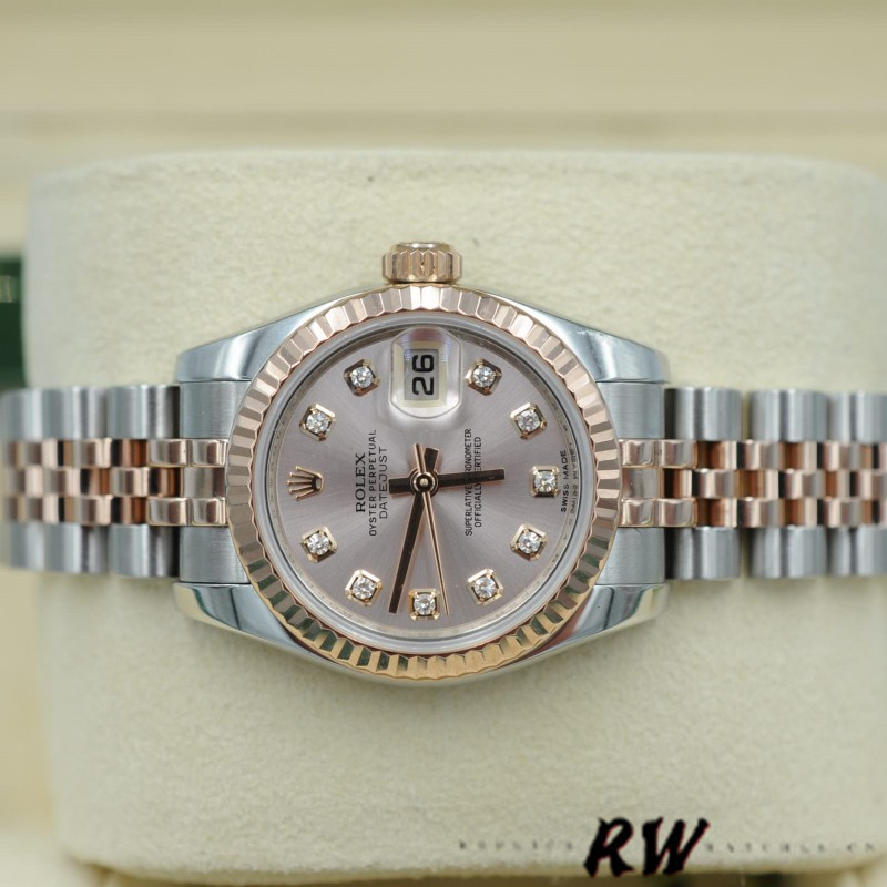 Rolex Datejust 179171 Pink Diamond Dial Fluted Bezel 26MM Lady Replica Watch