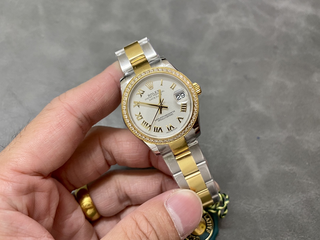 Rolex Datejust 36mm Stainless Steel and Yellow Gold m126283rbr 0016 White Roman Oyster
