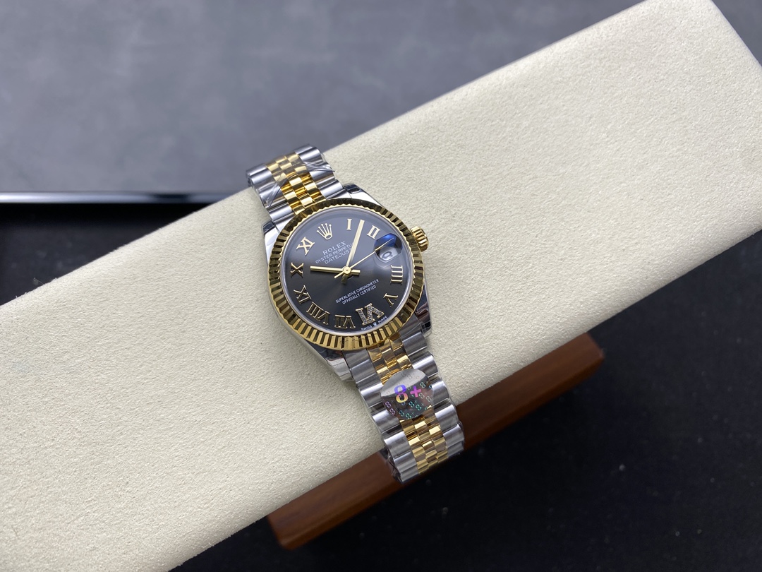 Rolex Datejust 31mm Stainless Steel and Yellow Gold 278273 0018 Grey VI Roman Jubilee
