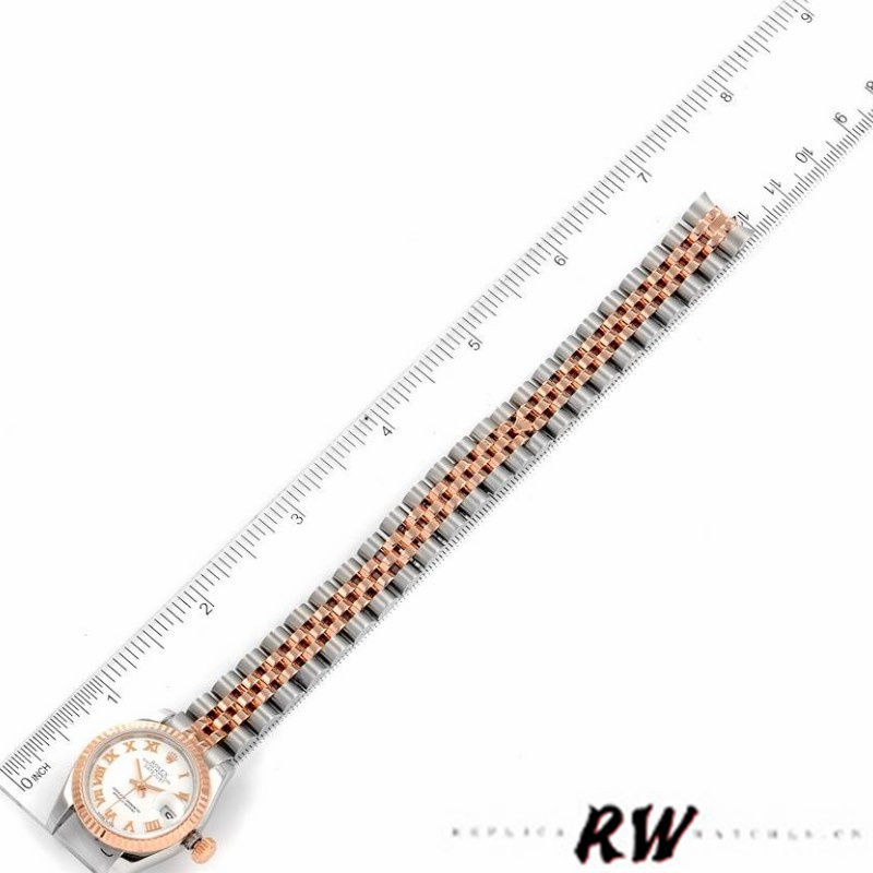 Rolex Datejust 179171 White Roman Numeral Dial Fluted Bezel 26MM Lady Replica Watch