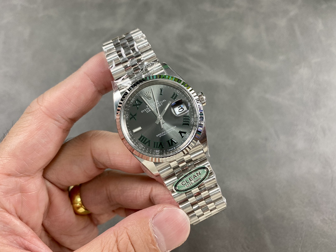 Rolex Datejust 126234 Slate Grey Wimbledon Dial 36MM Unisex Replica Watch