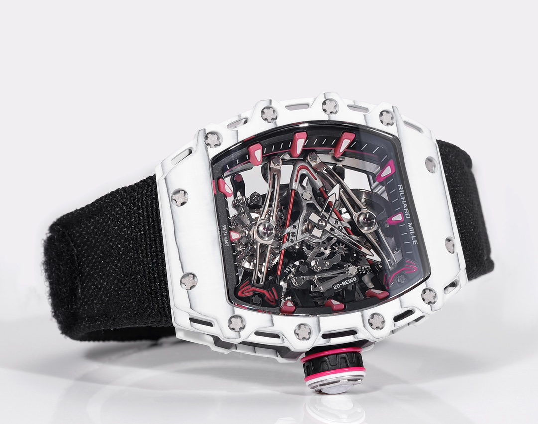 Richard Mille RM 38 02 Bubba Watson Tourbillon White Case Rubber & Fabric Strap