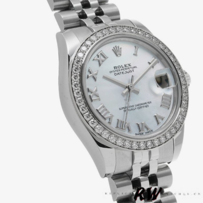 Rolex Datejust 178384 White Mother of pearl Dial 31MM Lady Replica Watch