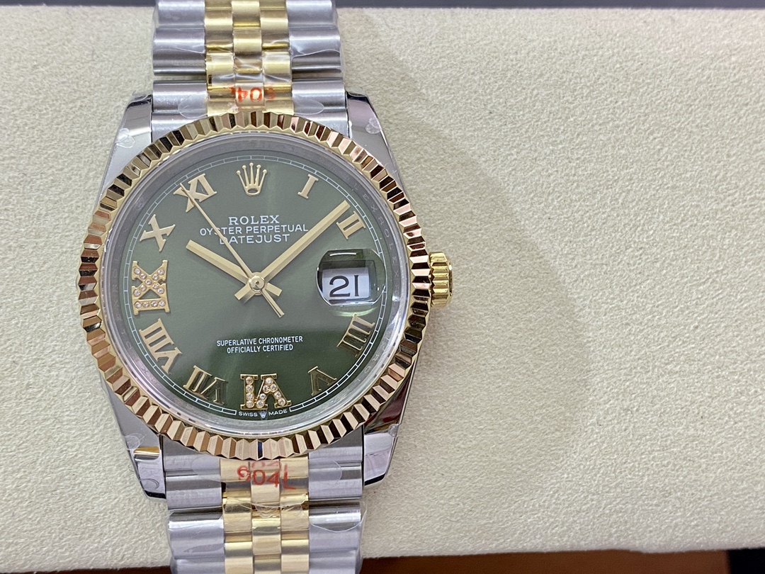 Rolex Datejust m126233 0025 Olive Green Dial 36MM Unisex Replica Watch