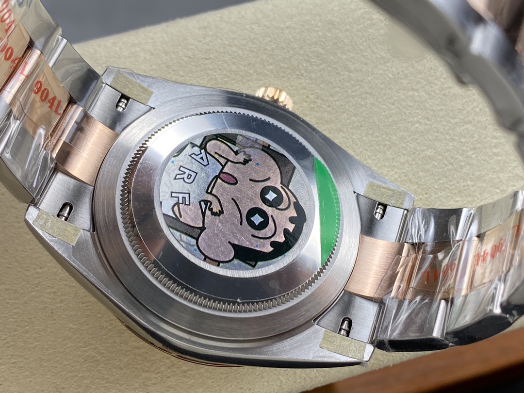 Rolex Datejust 41mm Two Tone Rose Gold Sundust Index Dial 126331 0009