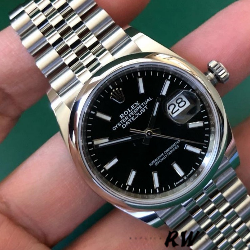Rolex Datejust 126200 Black Index Dial Stainless Steel 36MM Unisex Replica Watch